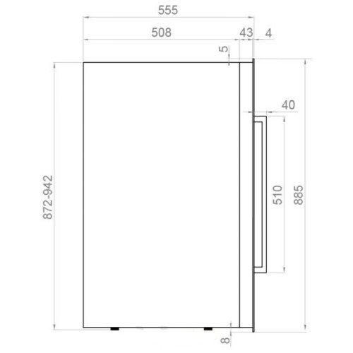 Встраиваемый винный шкаф Pando PVMAV 88-49XR