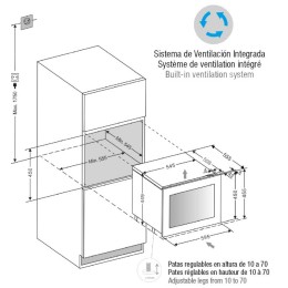 Встраиваемый винный шкаф Pando PVMAVP 45-16CRL W