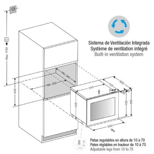 Встраиваемый винный шкаф Pando PVMAVP 45-18CRR