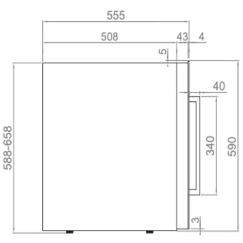 Встраиваемый винный шкаф Pando PVMAVP 60-23CRL W