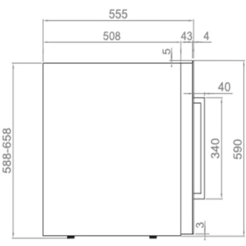Встраиваемый винный шкаф Pando PVMAVP 60-23CRR W