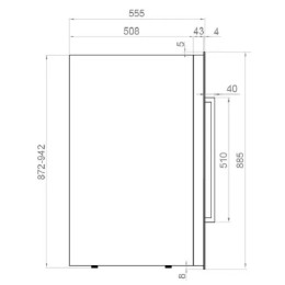 Встраиваемый винный шкаф Pando PVMAVP 88-49CRR