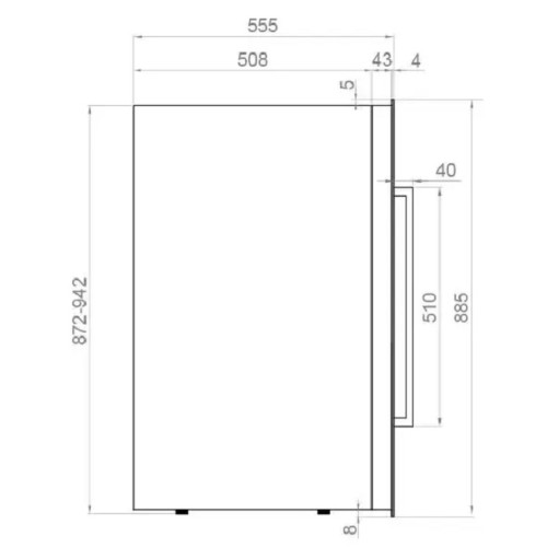 Встраиваемый винный шкаф Pando PVMAVP 88-49CRR