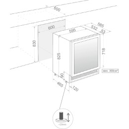 Встраиваемый винный шкаф Pando PVMB 60-46CRR