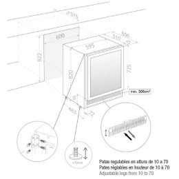 Встраиваемый винный шкаф Pando PVMBP 60-45 PAR