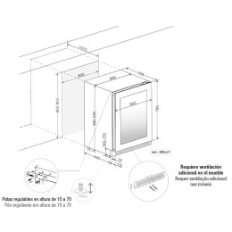 Встраиваемый винный шкаф Pando PVMBP 60-45HD PAR