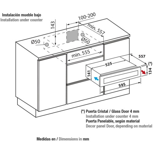 Встраиваемый винный шкаф Pando PVMC 15-5CR
